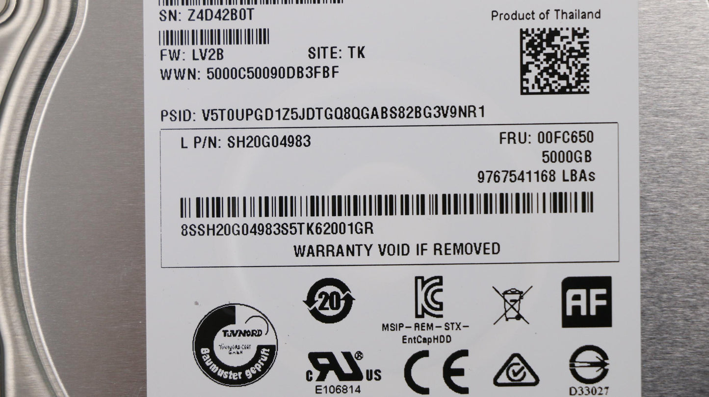 Lenovo Hd Hard Drives - 00LA817