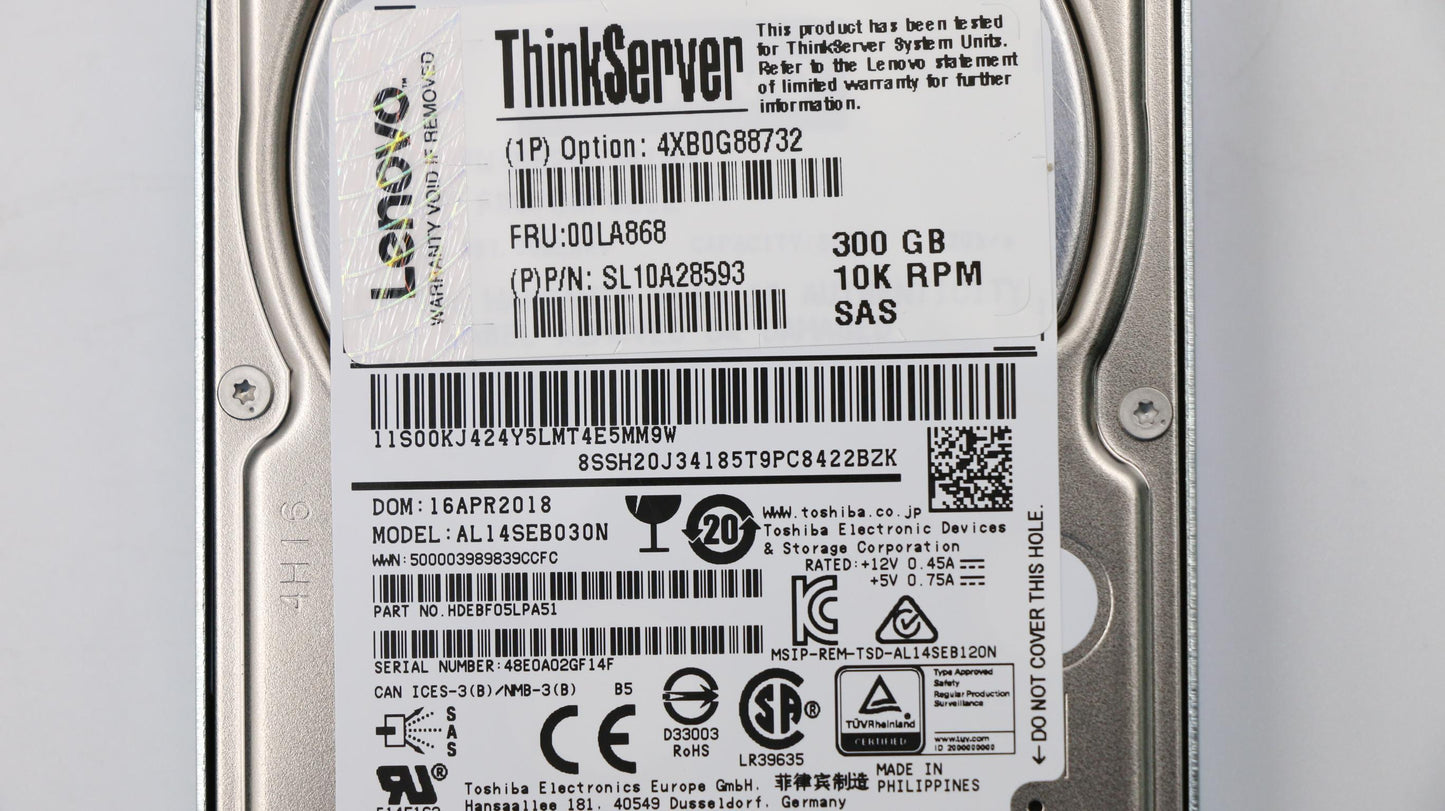 Lenovo Hd Hard Drives - 00LA868