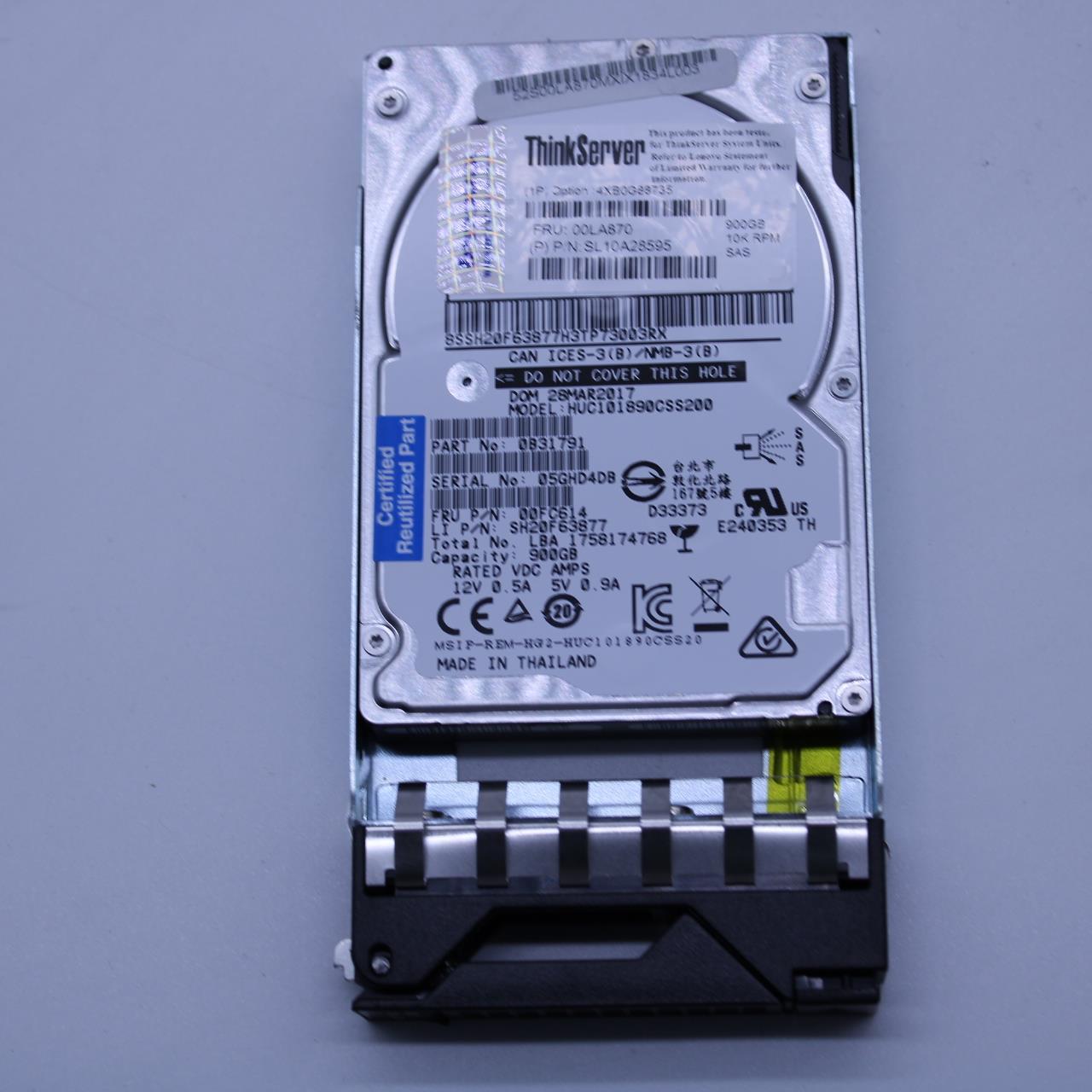 Lenovo Hd Hard Drives - 00LA870