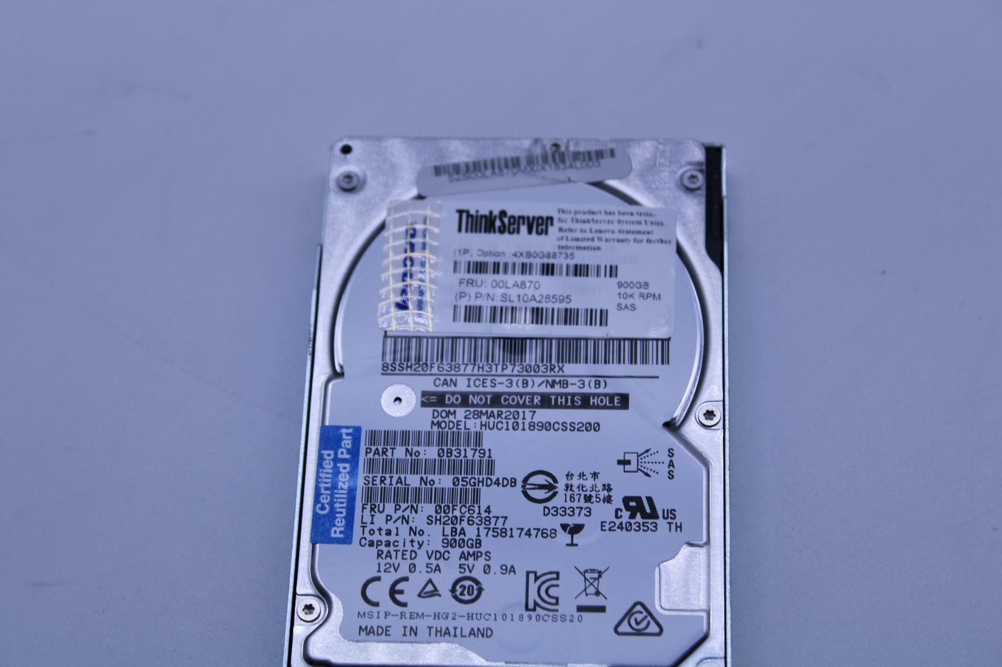 Lenovo Hd Hard Drives - 00LA870