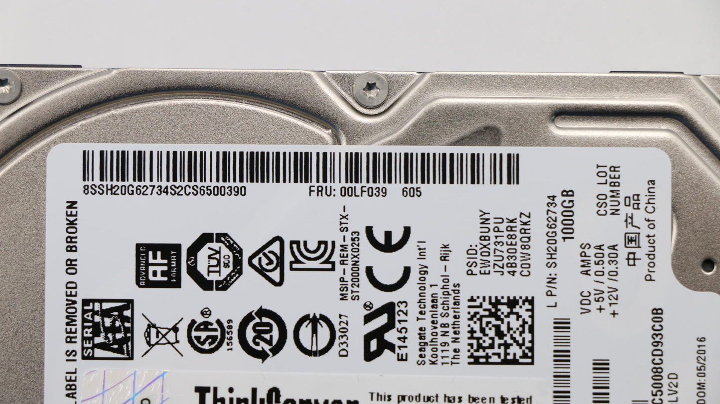 Lenovo Hd Hard Drives - 00LA957