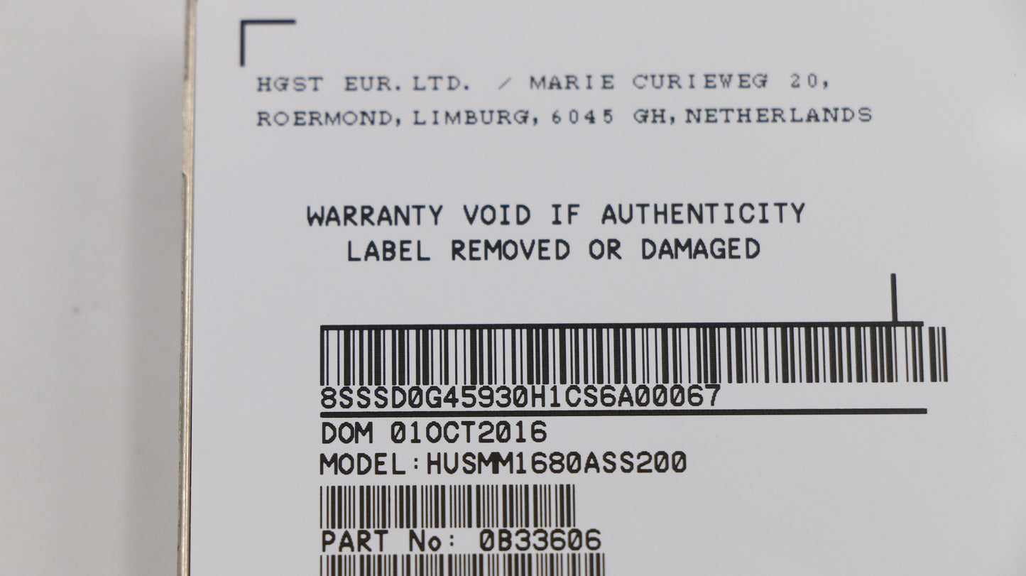 Lenovo Ssd Asm Fru Hgst 800G Ssd - 00LF005