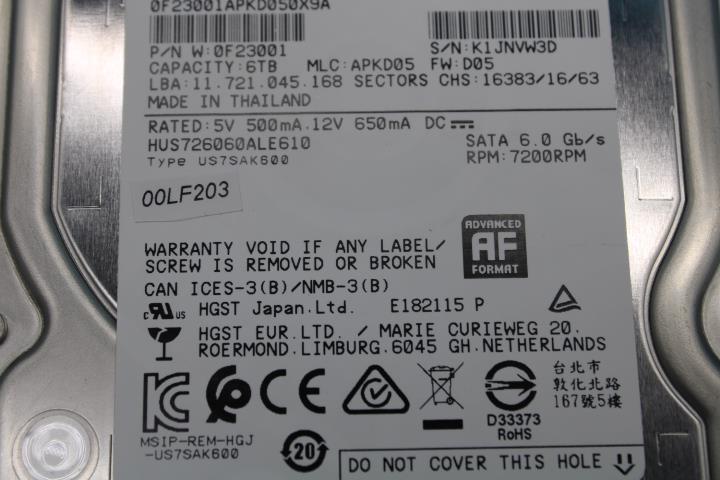 Lenovo 00LF203 Hdd Asm