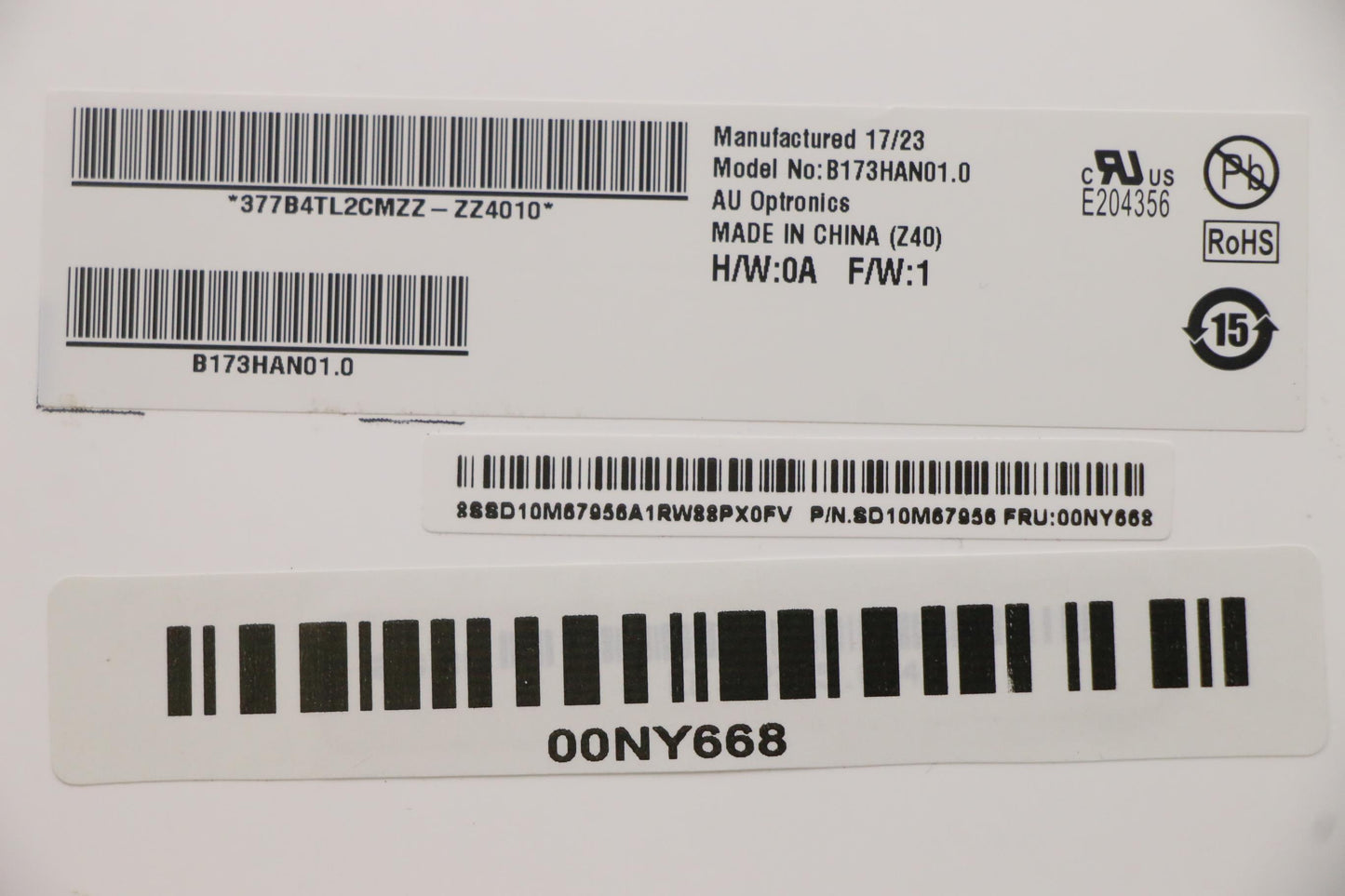 Lenovo Auo 17.3Fhd Ips Ag For Cs - 00NY668