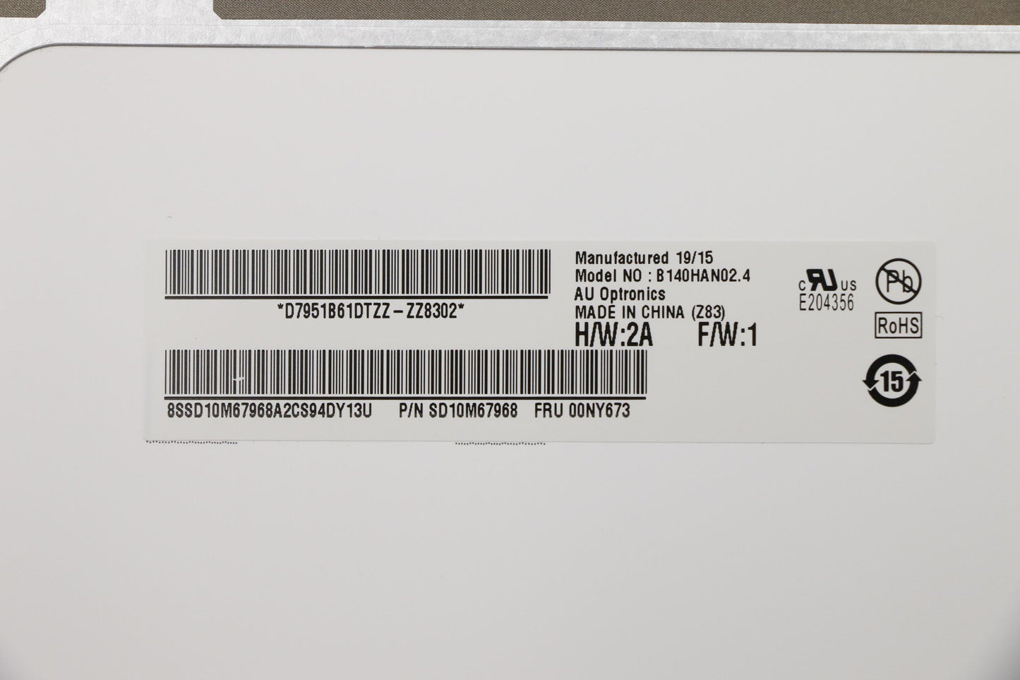 Lenovo Display Auo 14.0 Fhd Ips Ag - 00NY673