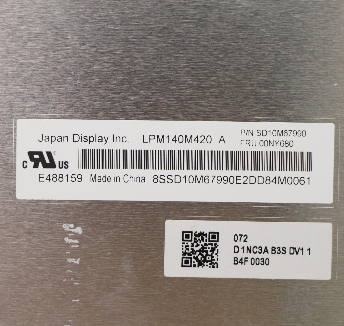 Lenovo Display Jdi 140 Wqhd Ips Glare - 00NY680