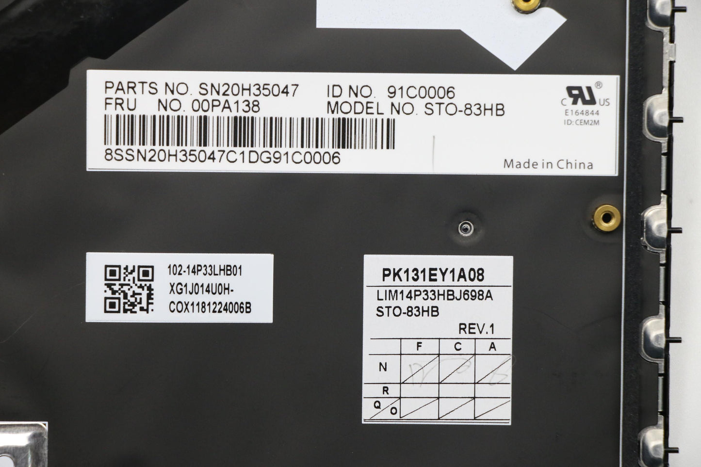 Lenovo Ki Keyboards Internal - 00PA138