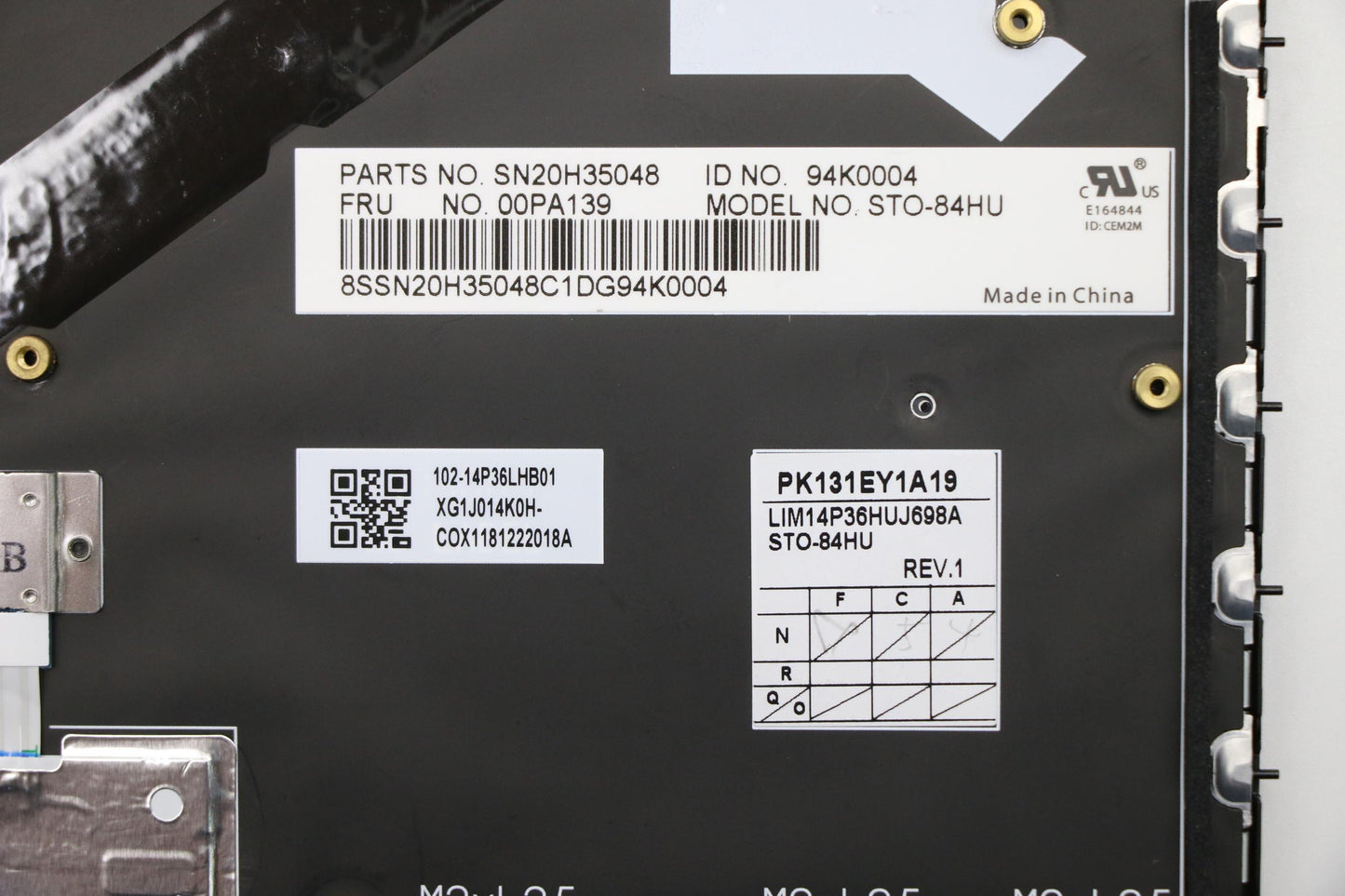 Lenovo Ki Keyboards Internal - 00PA139