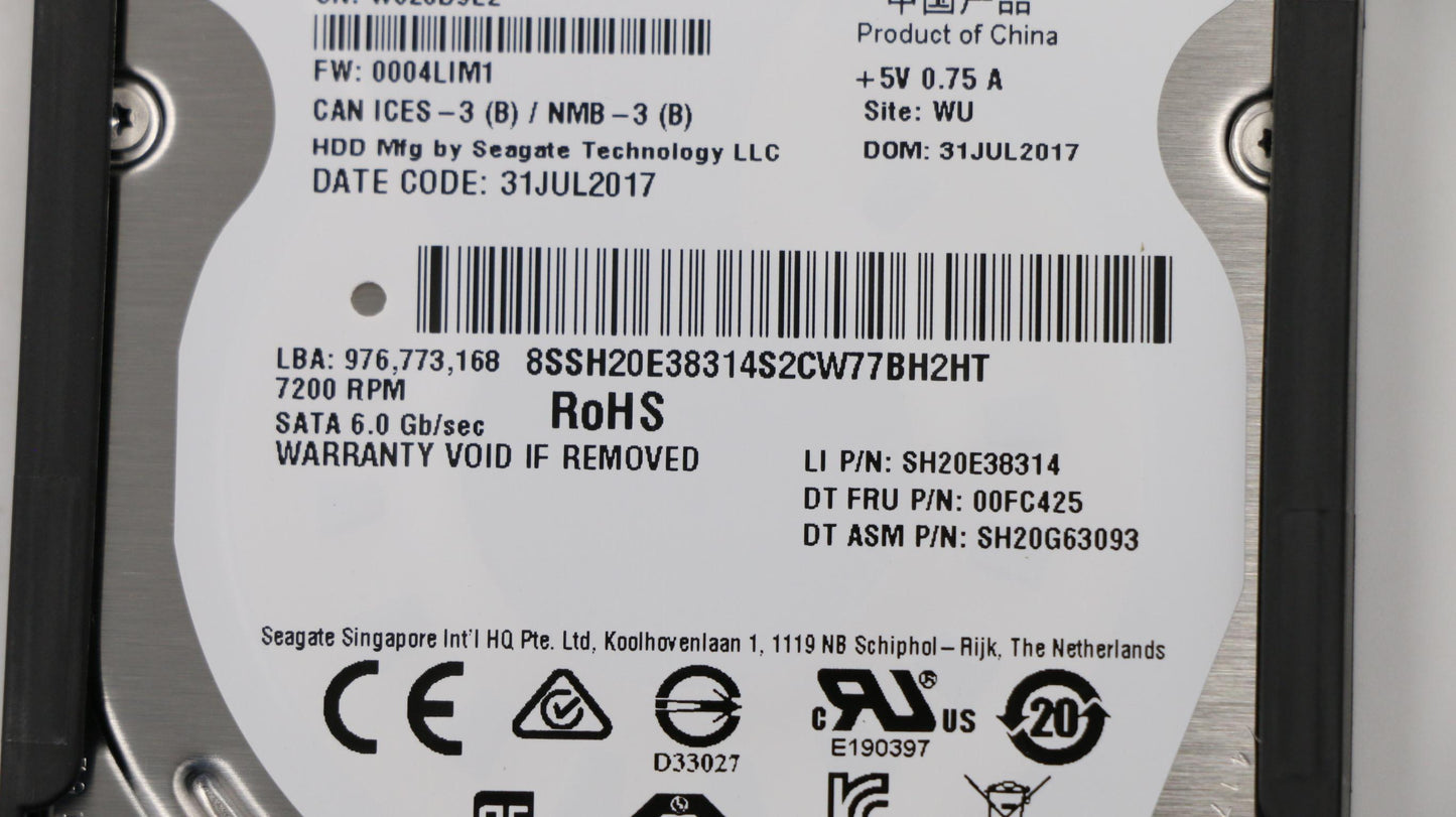 Lenovo Hard Drive - 00PA934