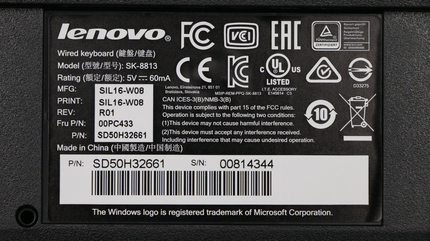 Lenovo Dt Kyb - 00PC433