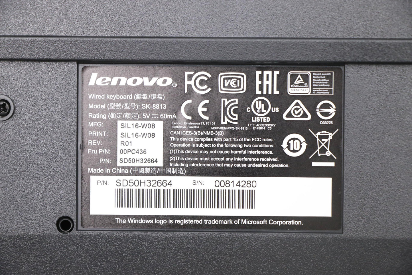 Lenovo Dt Kyb - 00PC436