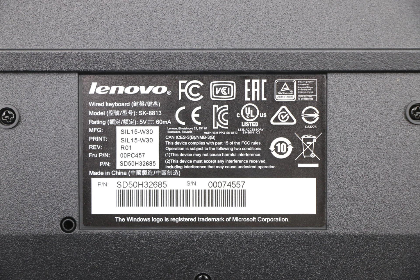 Lenovo Dt Kyb - 00PC457