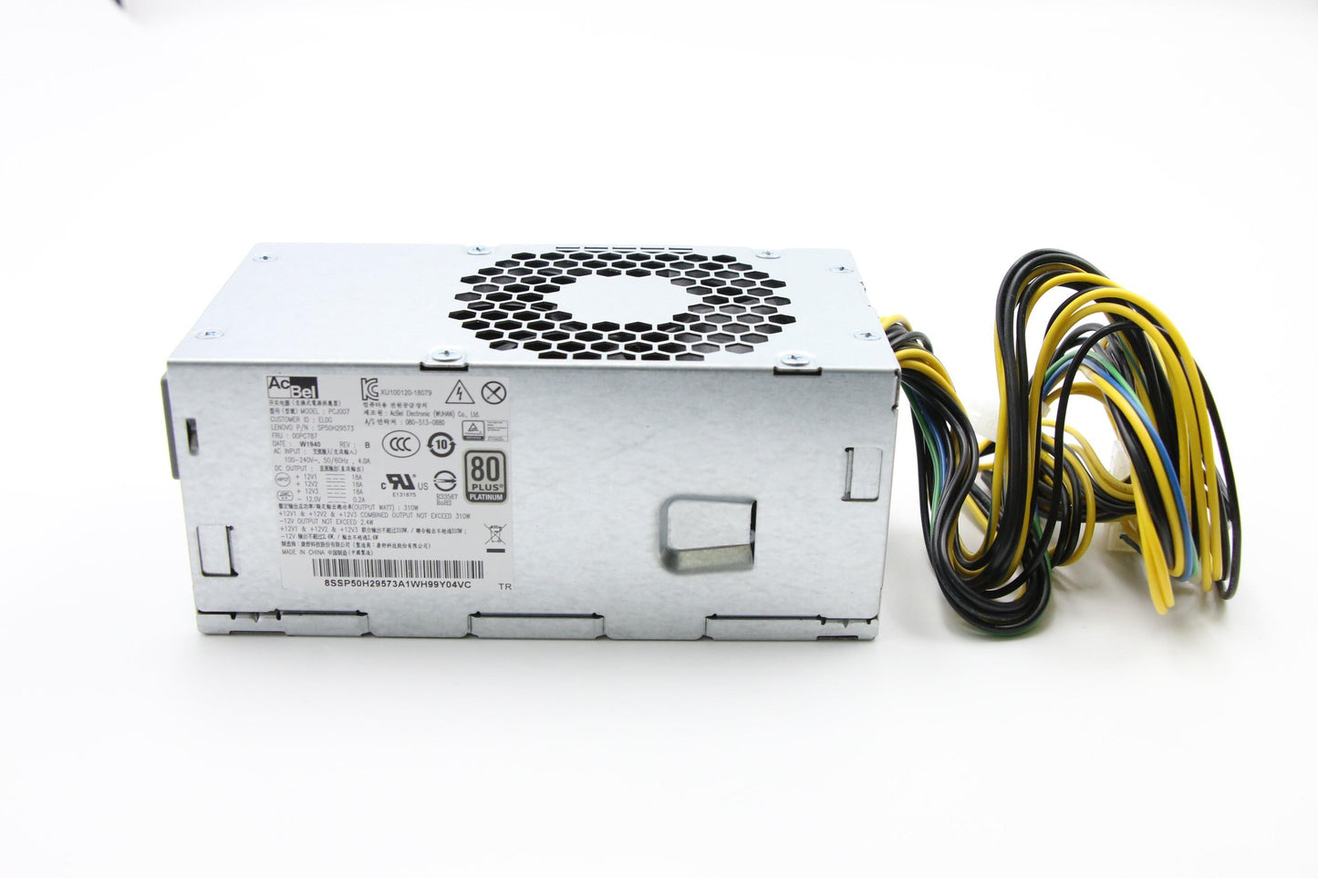 Lenovo (00PC787) Power Supply Unit, 100-240V AC, SFF 310W, 92% Efficiency