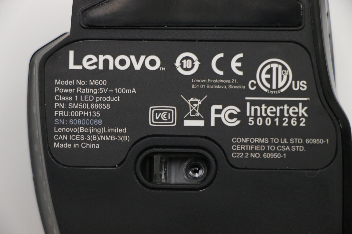 Lenovo Newmen M600 Usb Mc Black-Jp - 00PH135