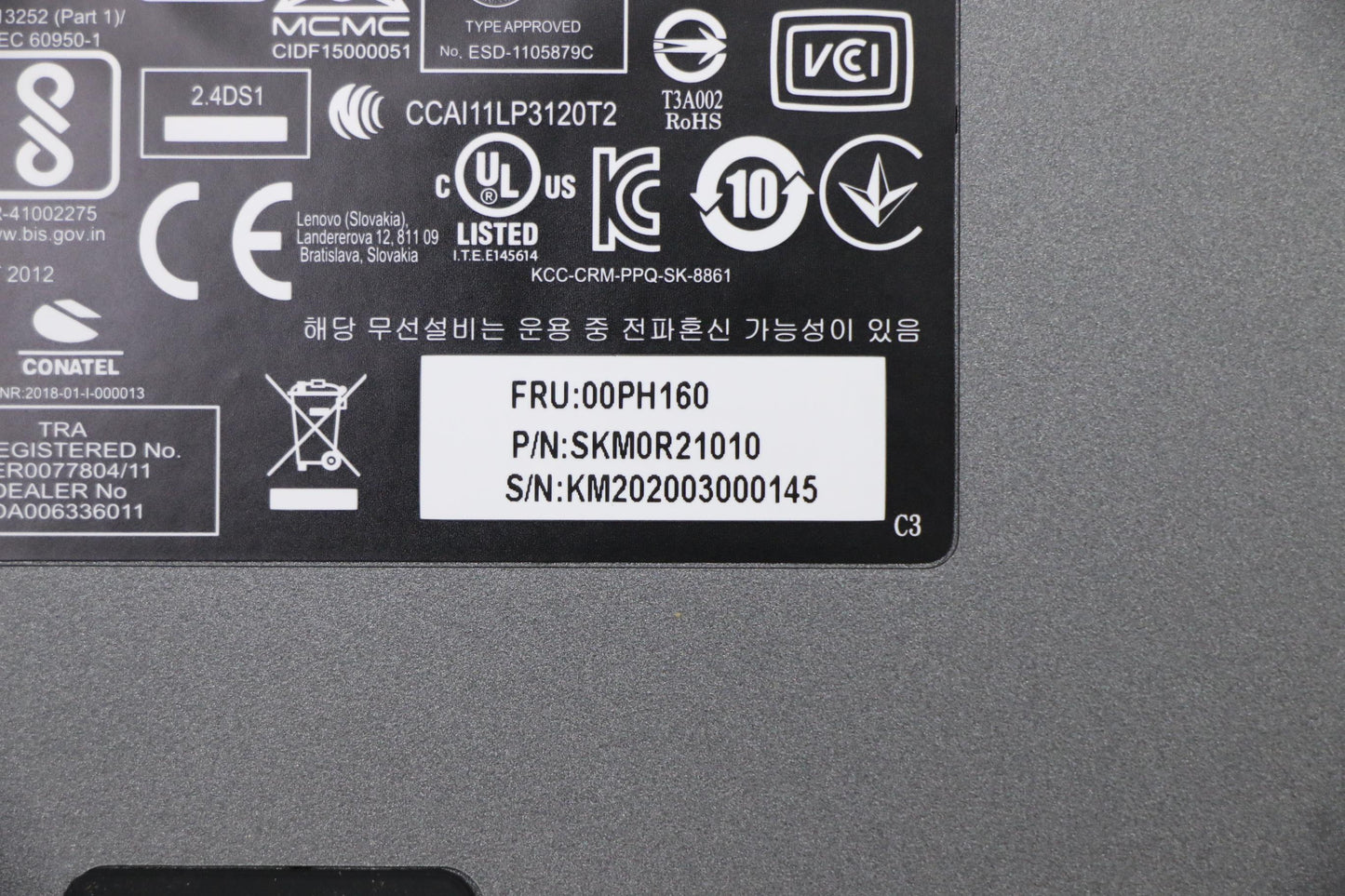 Lenovo Liteon Sb8861 2.4G Km Kit Iron - 00PH160