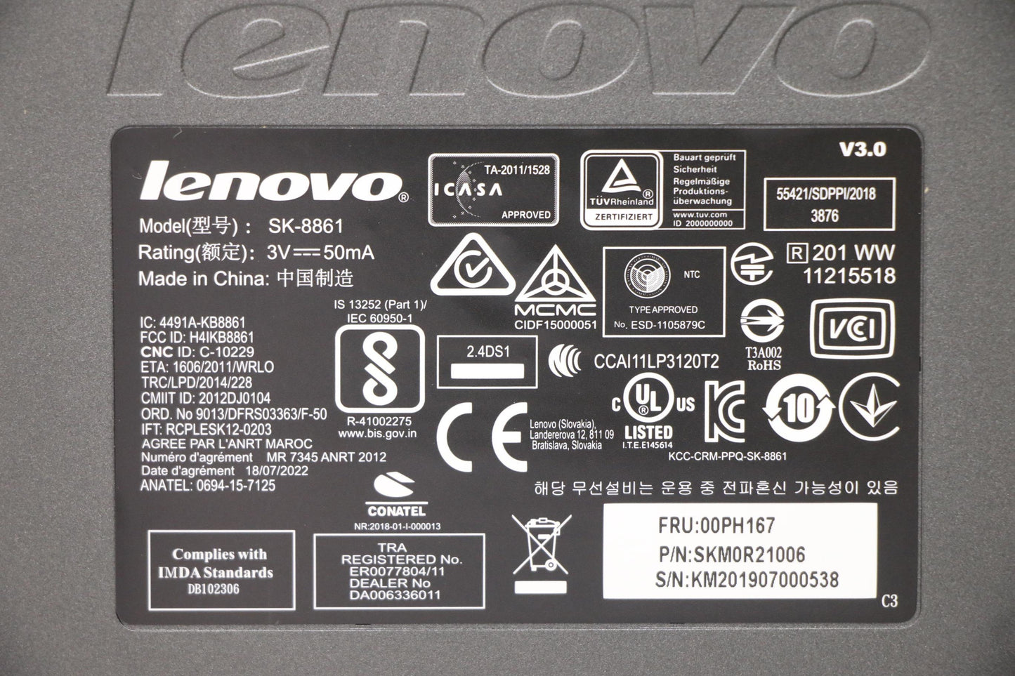 Lenovo Liteon Sb8861 Iron Grey My - 00PH167