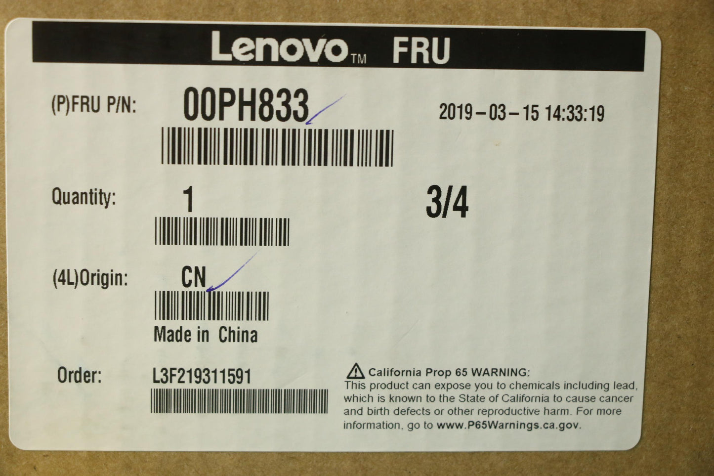 Lenovo Hs 2.5-Inch 480Gb Pm863A Enter - 00PH833