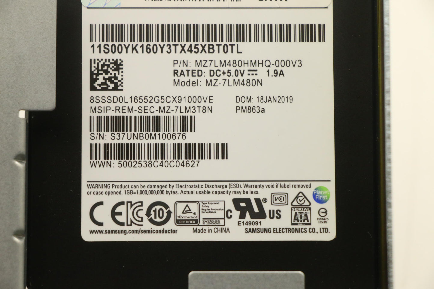 Lenovo Hs 2.5-Inch 480Gb Pm863A Enter - 00PH833