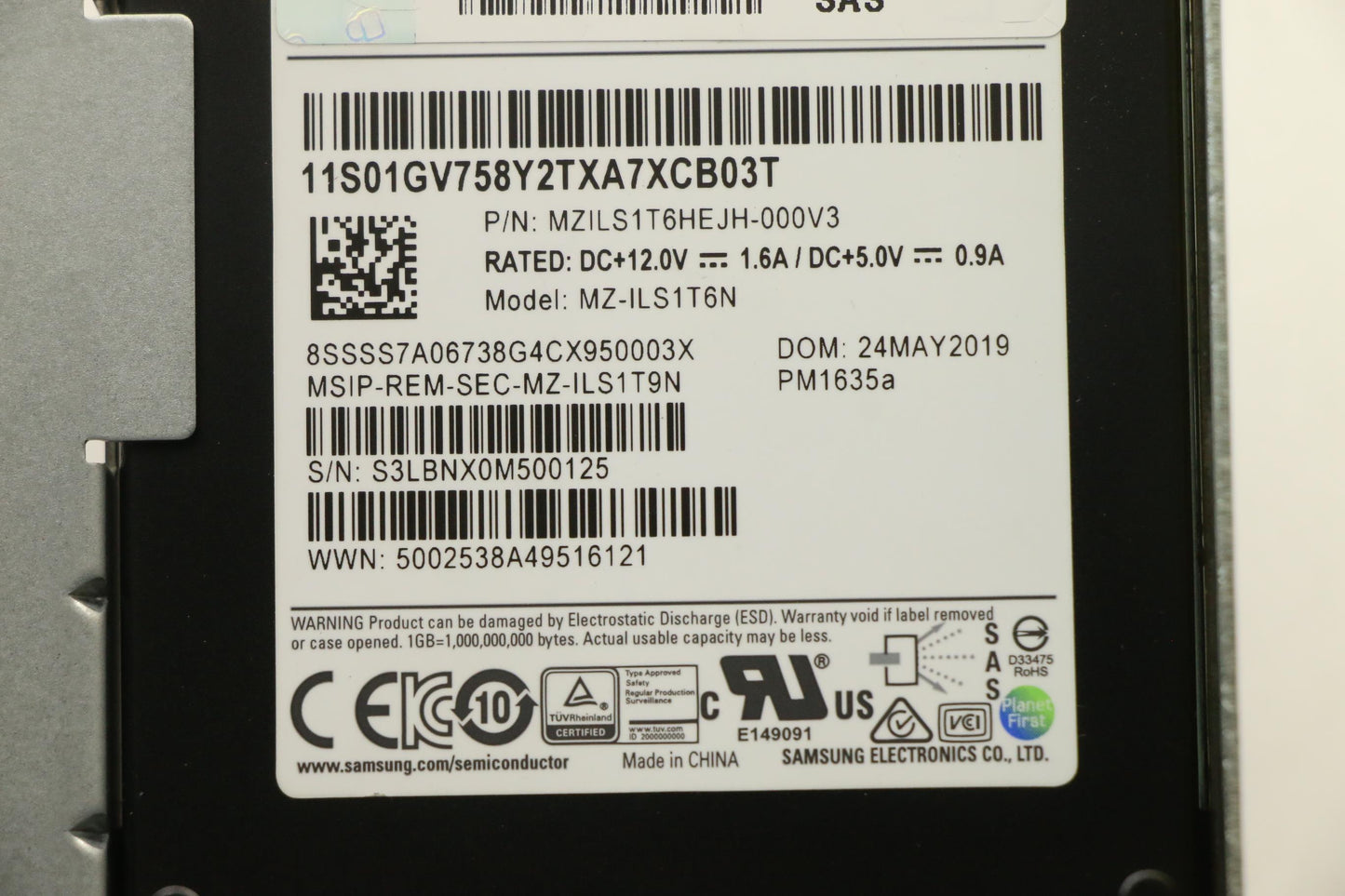 Lenovo Hs 2.5 1.6Tb Pm1635A 12Gb Sa - 00PH876