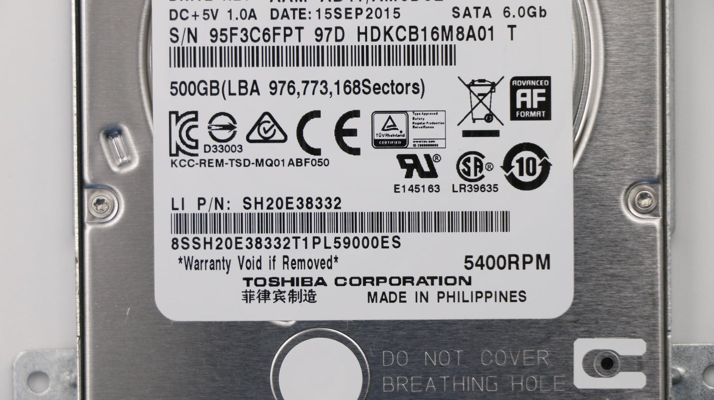 Lenovo Hd Hard Drives - 00UP083