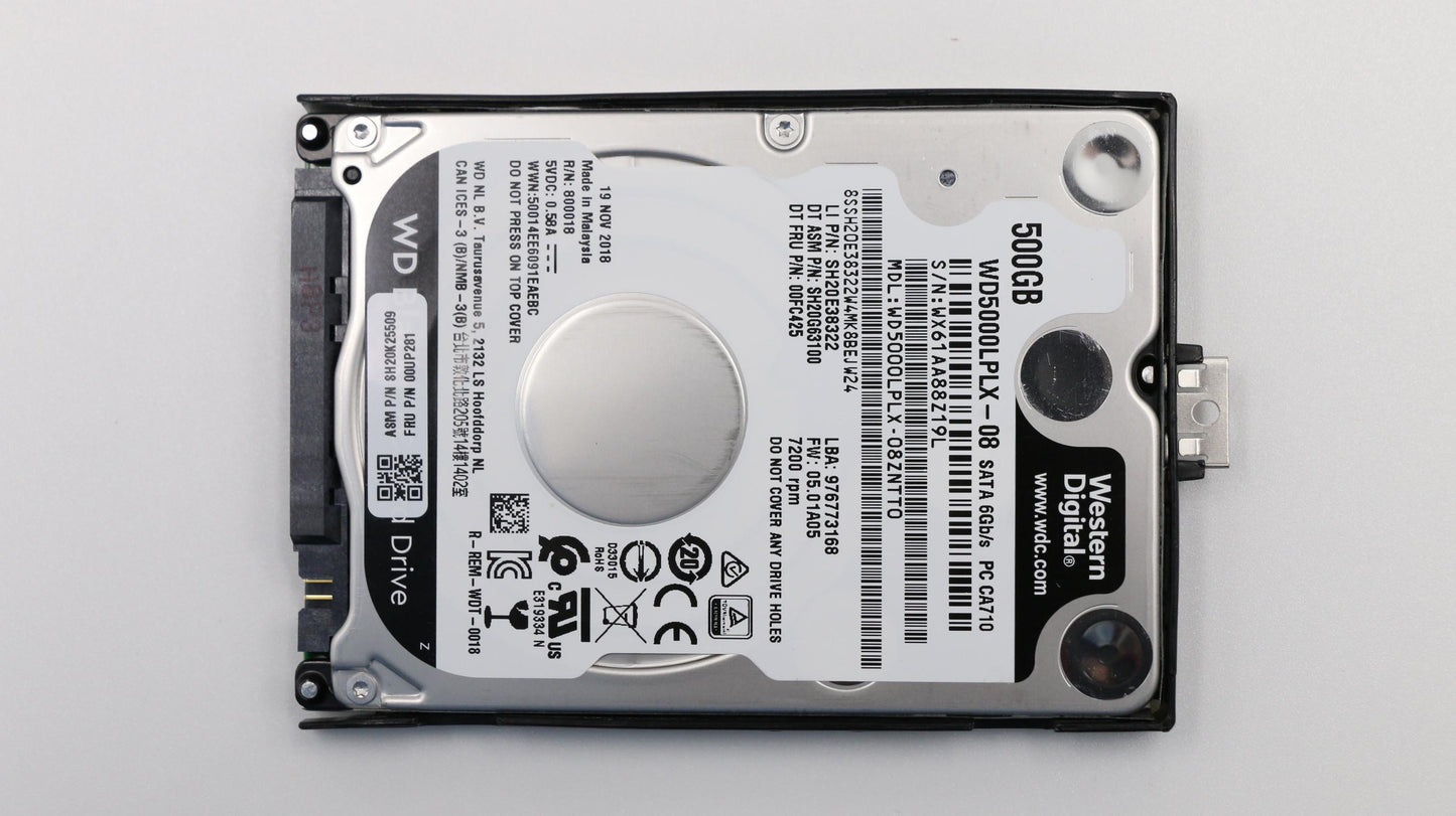 Lenovo Hdd Asm Hdd,500G,7200,7Mm,Wd,S - 00UP281
