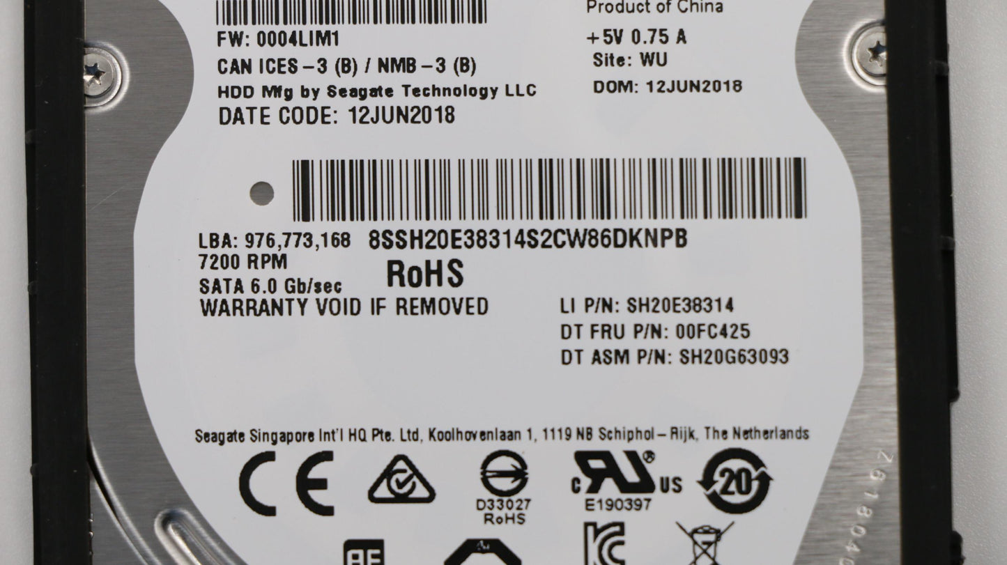 Lenovo Hd Hard Drives - 00UP397