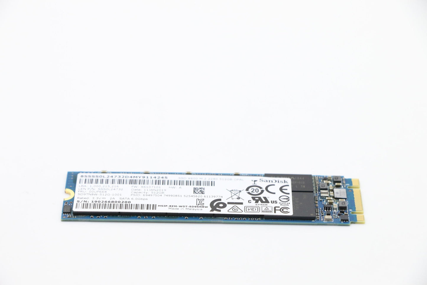Lenovo 512Gm22280Sata6Gsdkopal - 00UP664