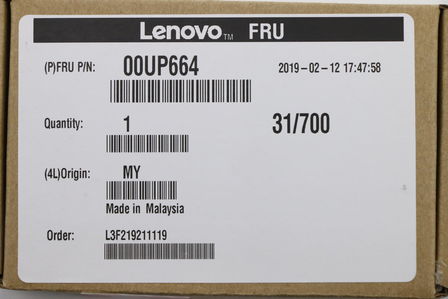 Lenovo 512Gm22280Sata6Gsdkopal - 00UP664