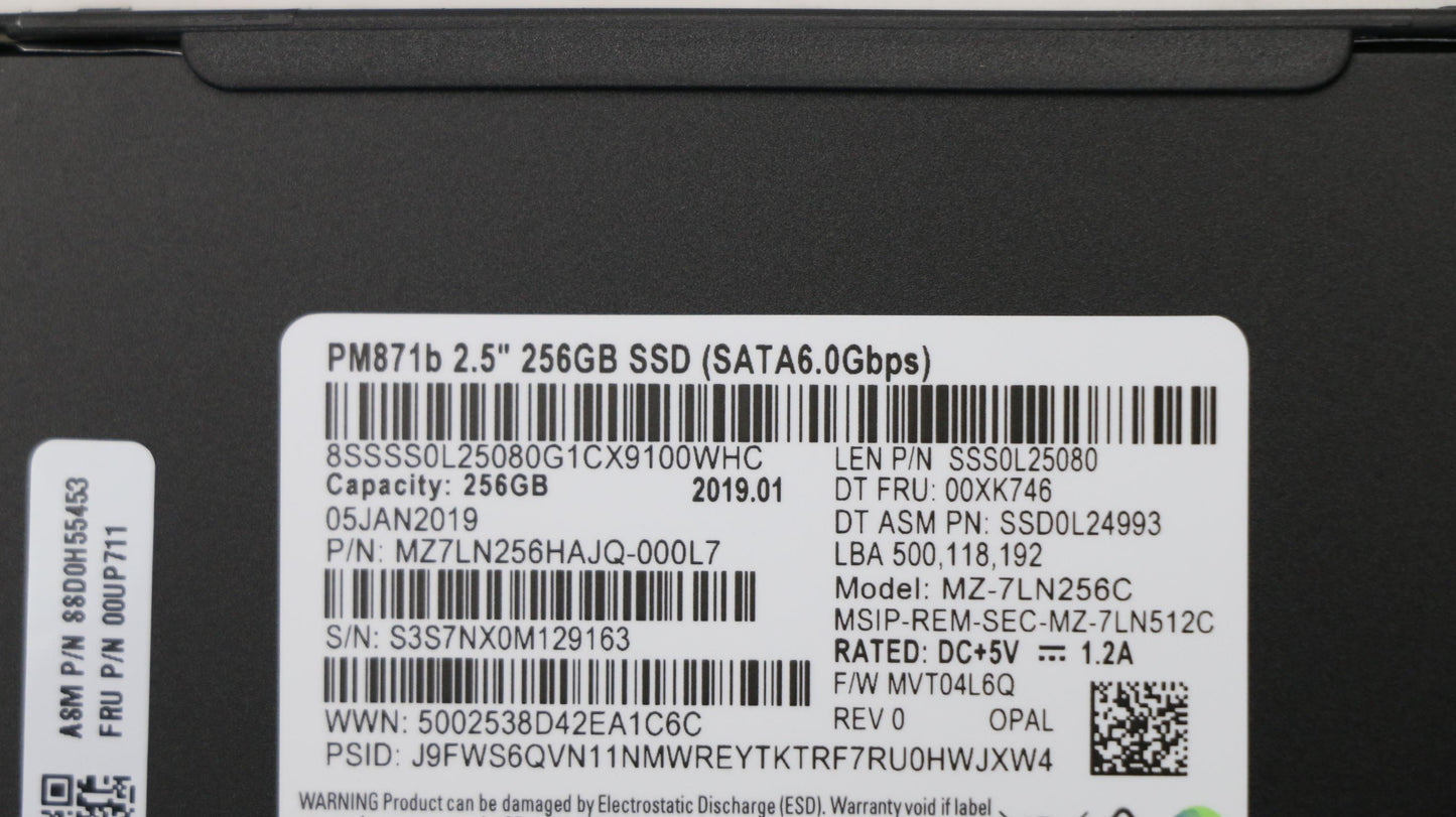 Lenovo 256G257Mmsata6Gsamopal - 00UP711