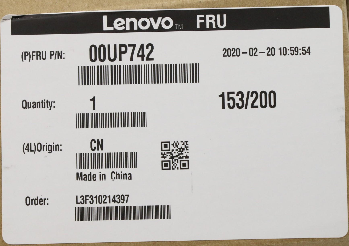 Lenovo (00UP742) 512GB M.2 PCIe3x2 SSD, Intel