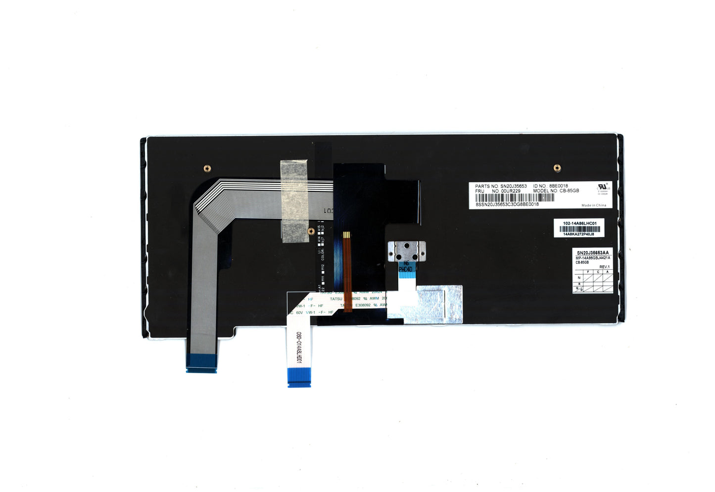 Lenovo Nbkyb Carling Kbd,Gb,Cny - 00UR229