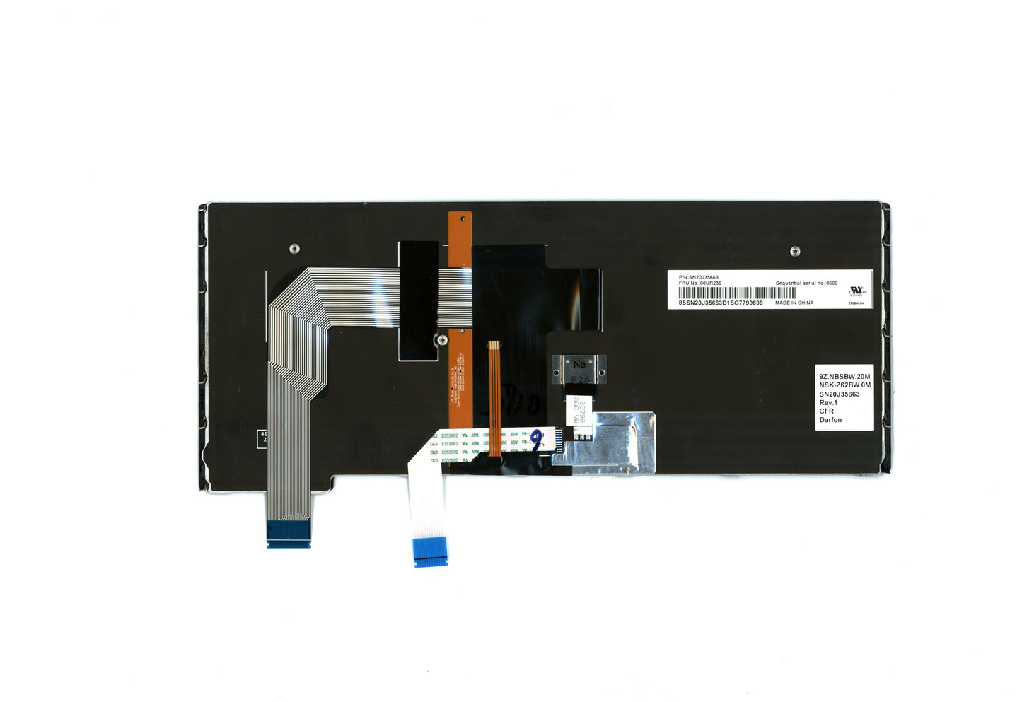Lenovo Nbkyb Carling Kbd,Cfr,Dfn - 00UR239