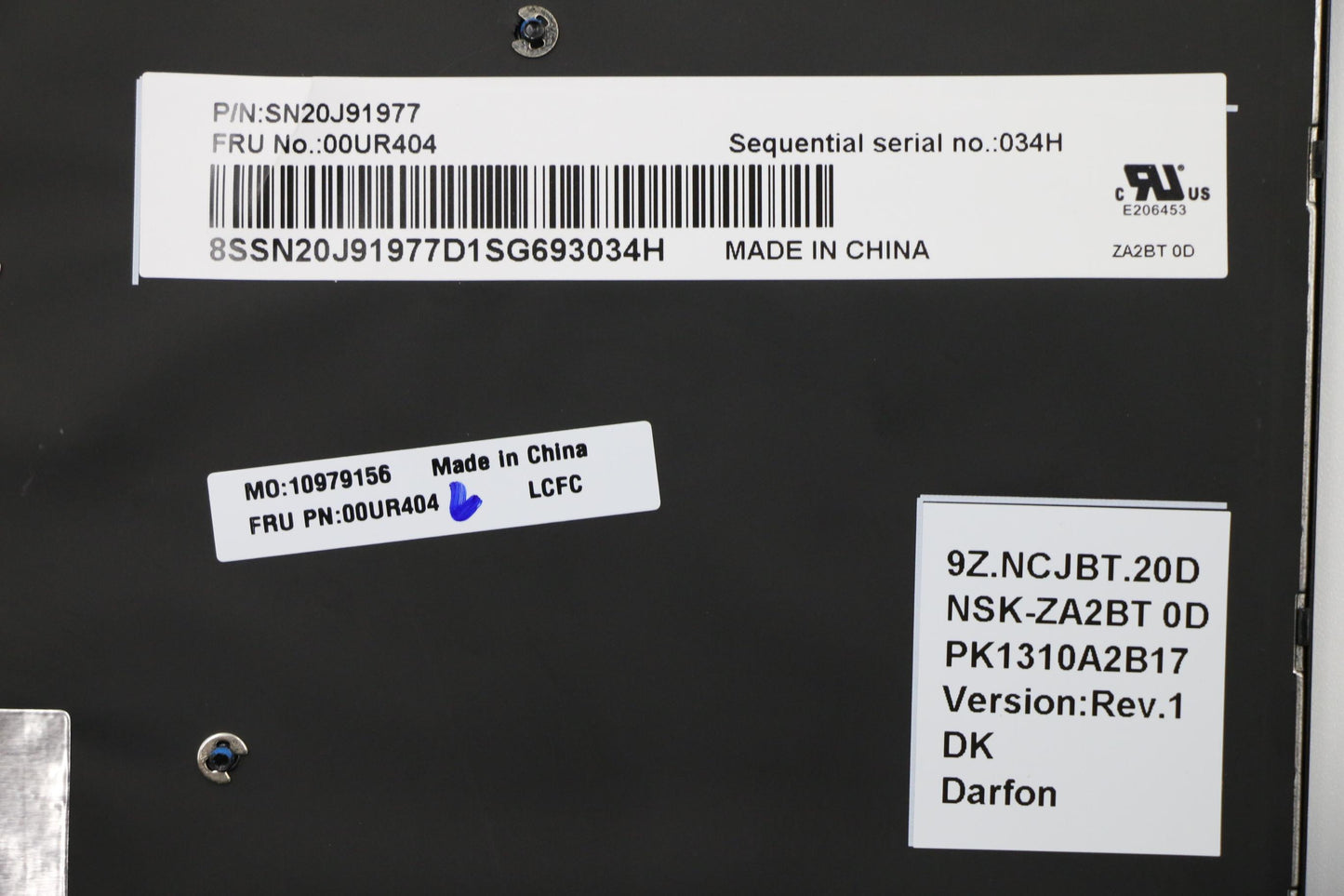 Lenovo Ki Keyboards Internal - 00UR404