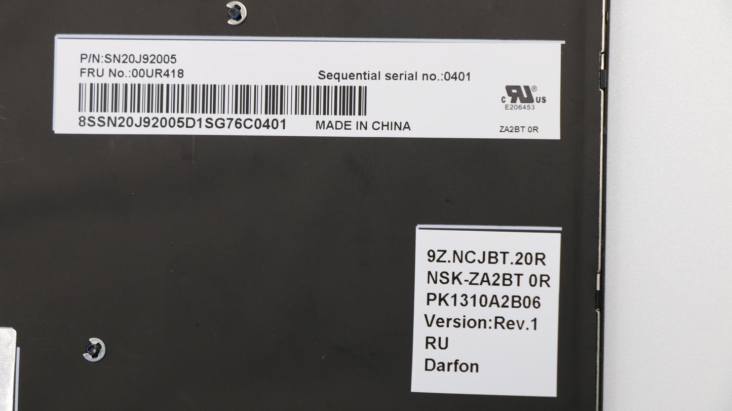 Lenovo Ki Keyboards Internal - 00UR418