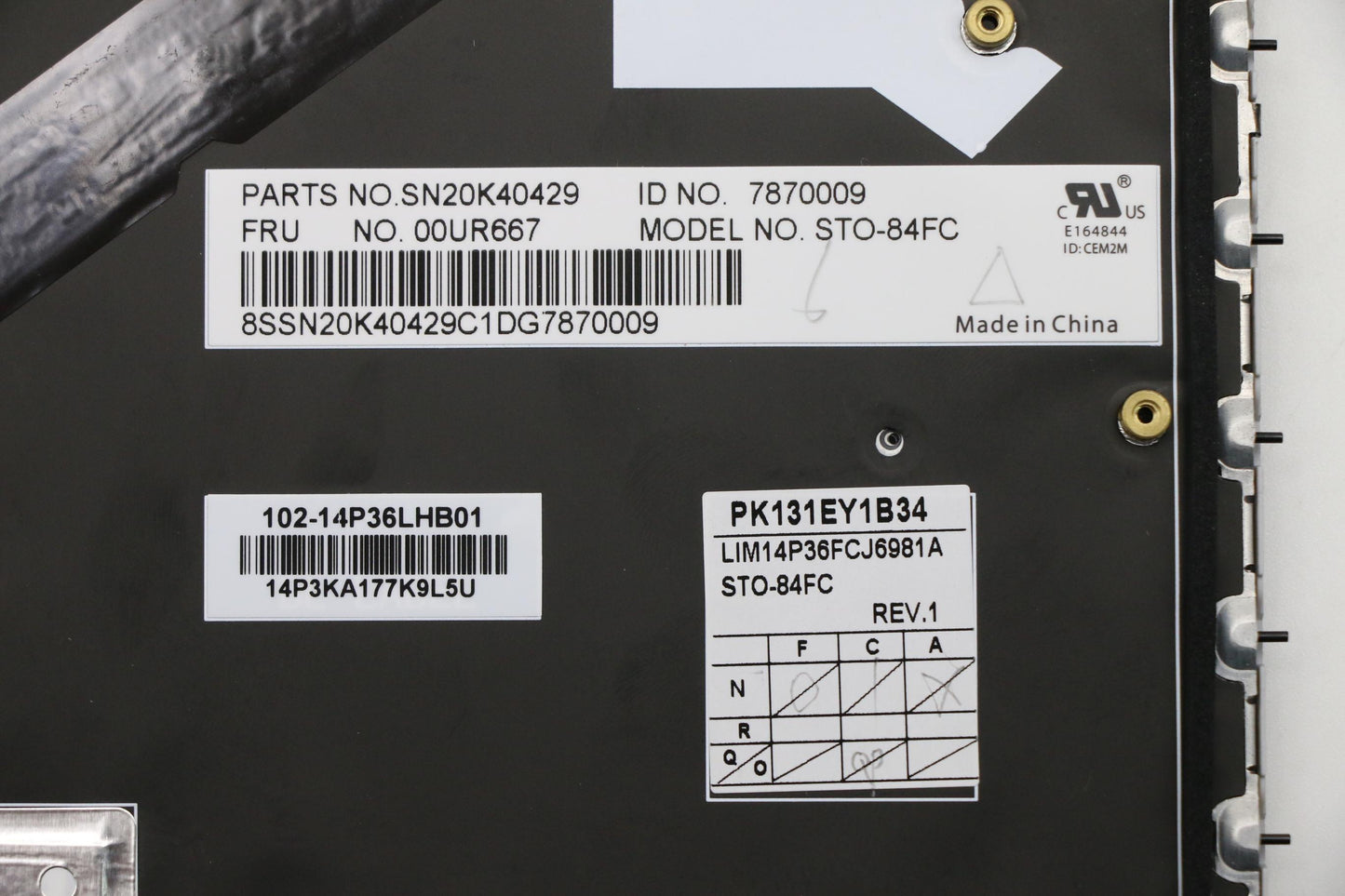 Lenovo Ki Keyboards Internal - 00UR667