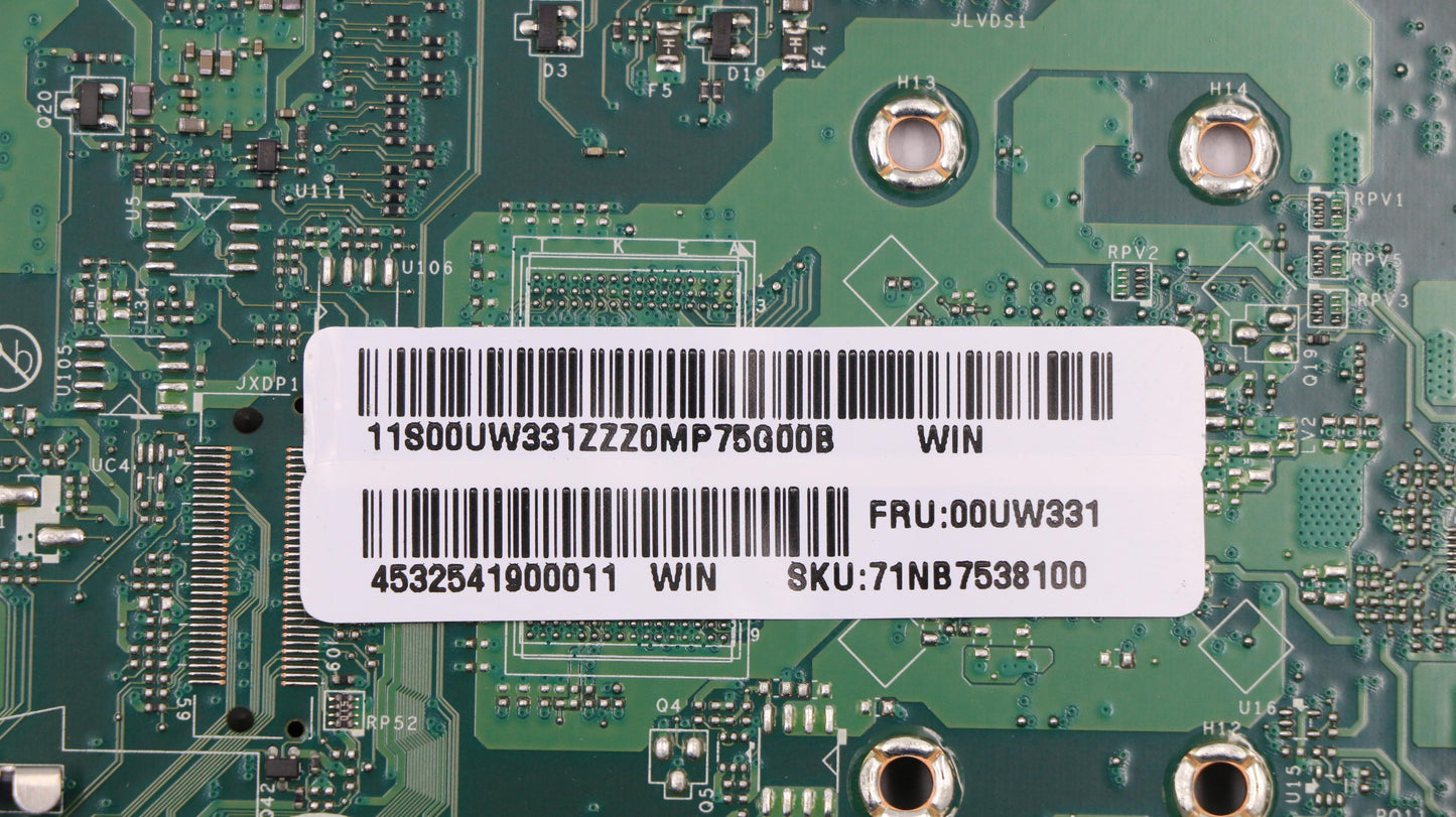 Lenovo Mb Assembly Uma J3160 Win W/Rt - 00UW331