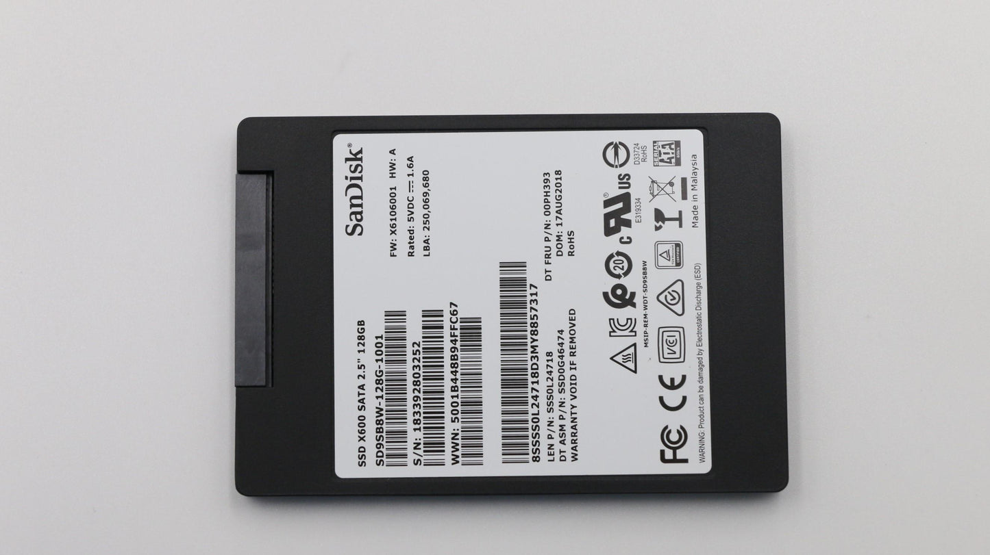 Lenovo Ssd_Asm 2.5 Inch 128Gb Ssd Ama - 00XG221