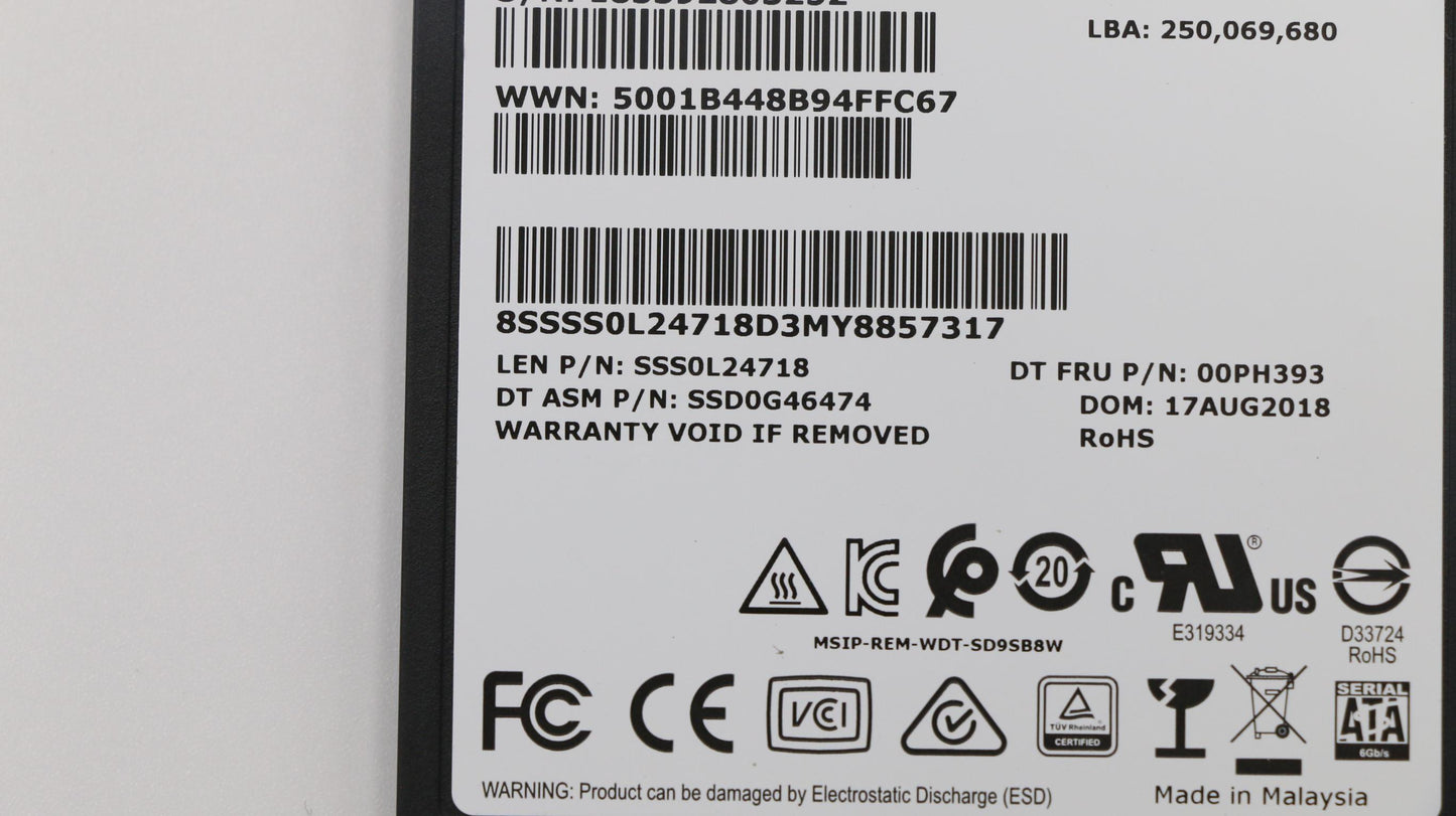 Lenovo Ssd_Asm 2.5 Inch 128Gb Ssd Ama - 00XG221
