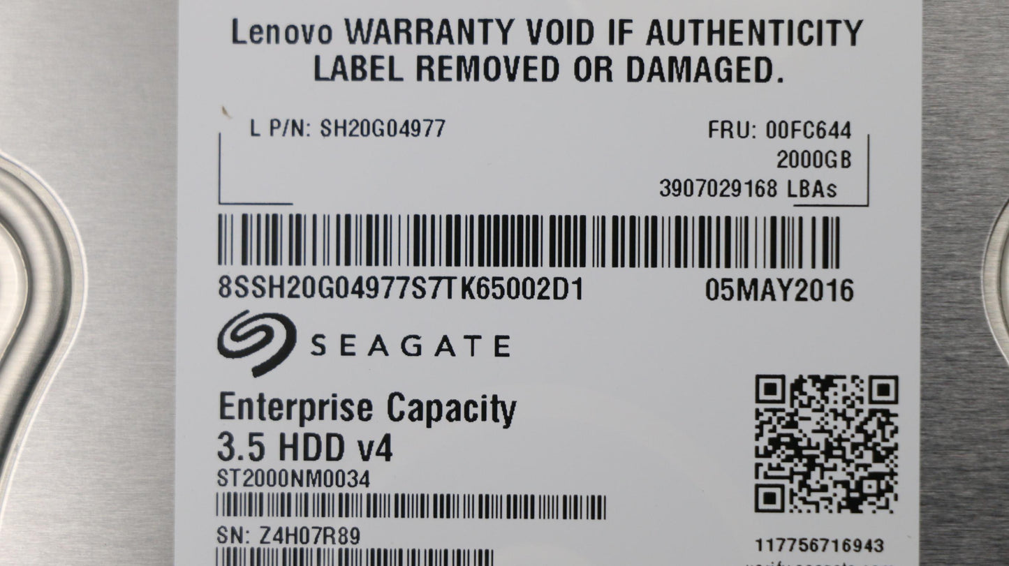 Lenovo Hd Hard Drives - 00XH009