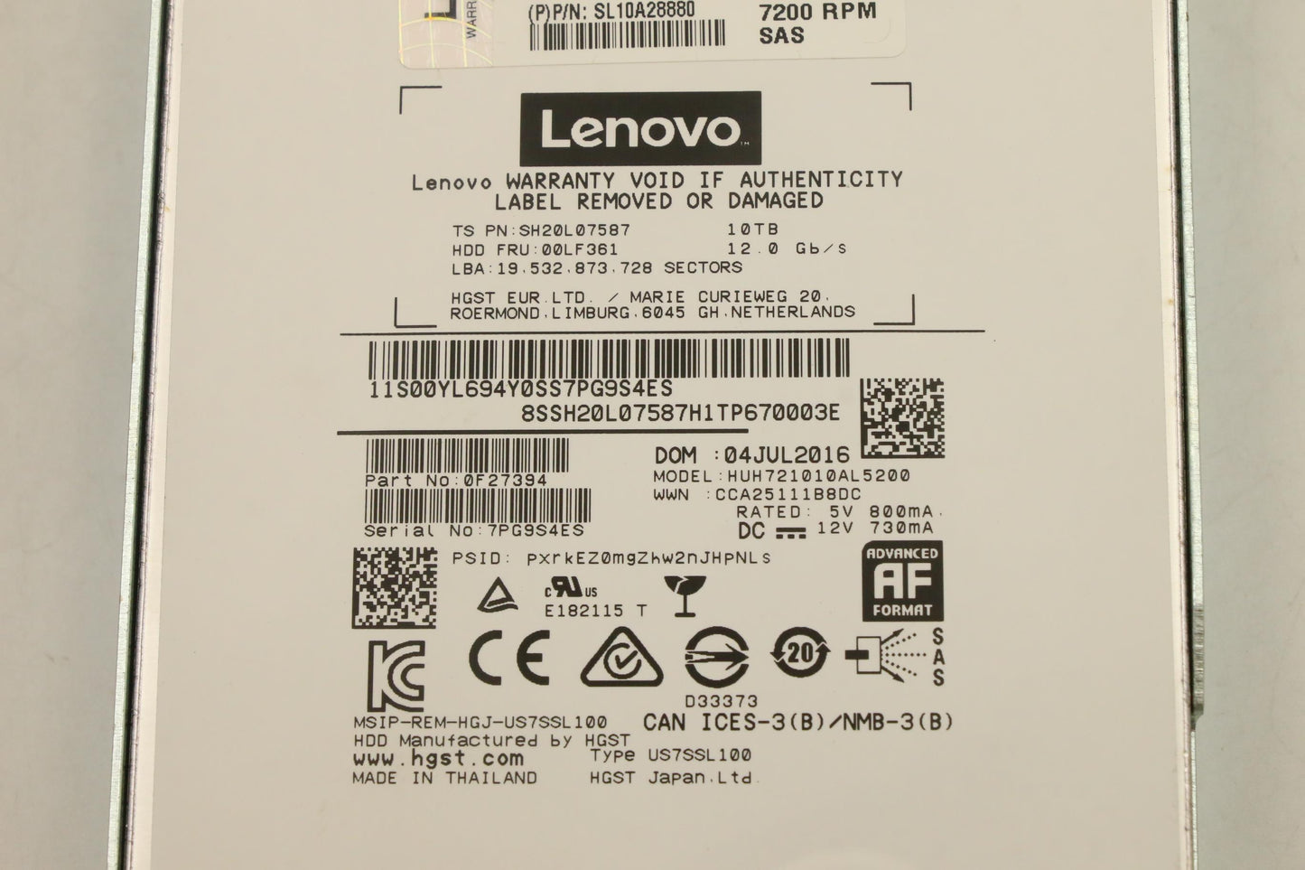 Lenovo 00XH152 Hd Hard Drives