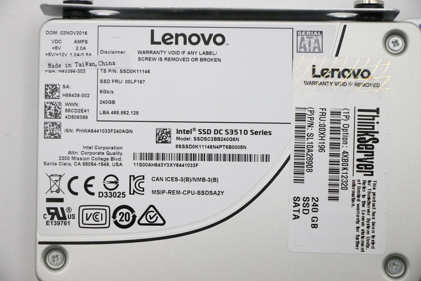 Lenovo 00XH196 Sd Solid State Drives