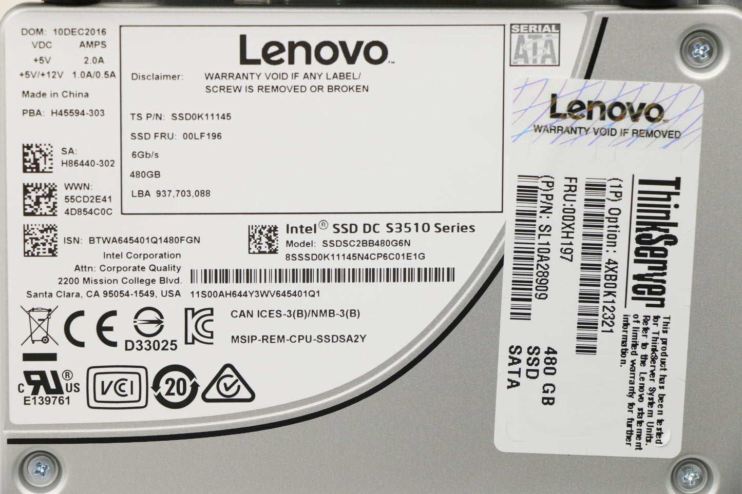 Lenovo 00XH197 Sd Solid State Drives