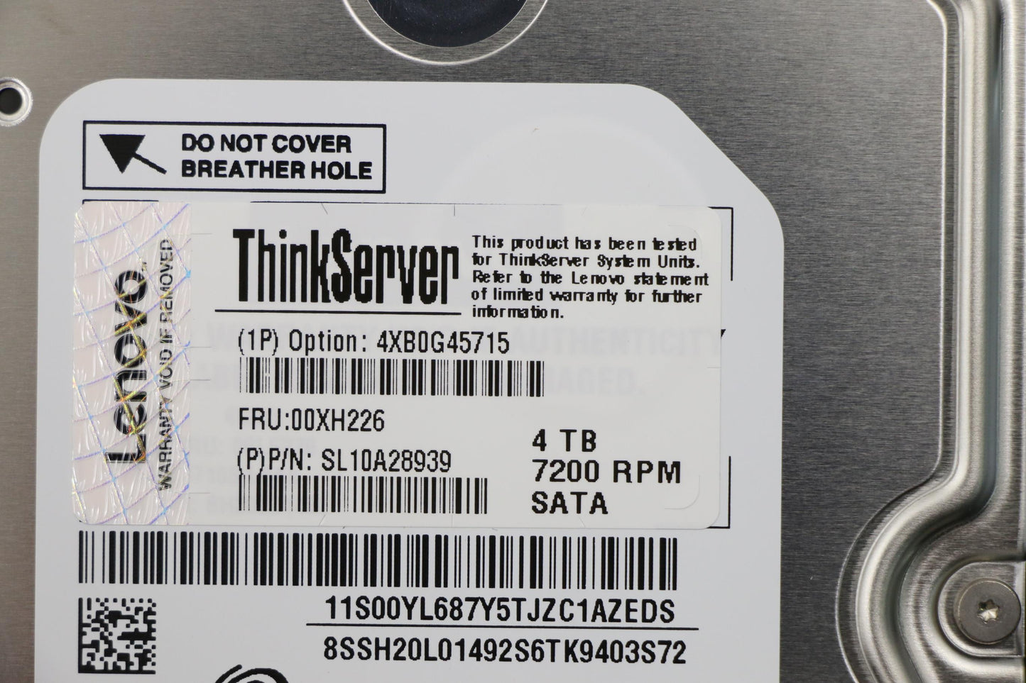Lenovo Hdd Asm Hs 4Tb Sata 7200 6Gb/S - 00XH226
