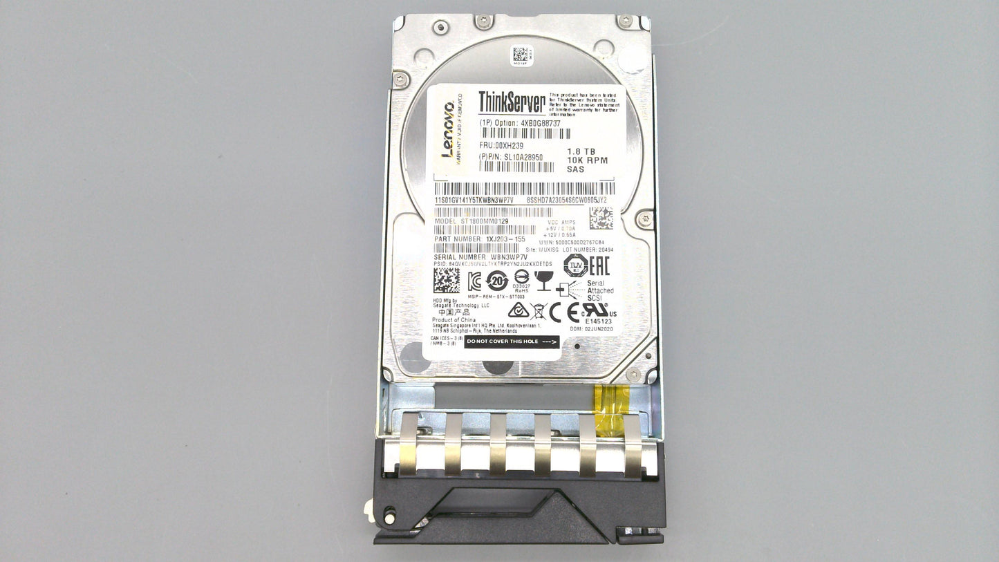 Lenovo Hdd Asm Hs 1.8Tb Sas 10K, 12Gb - 00XH239