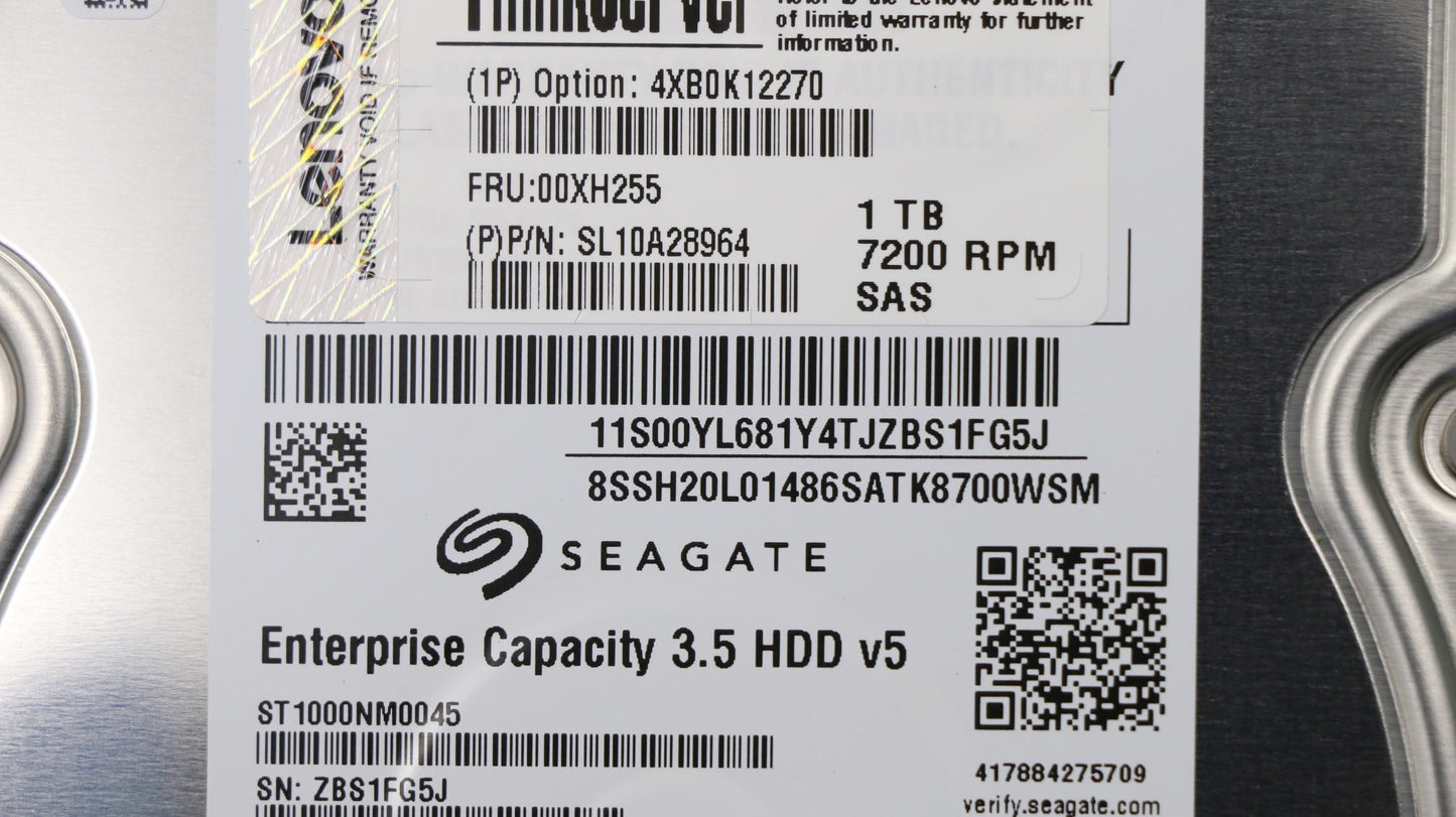 Lenovo Hdd Asm Hs 1Tb Sas 7200 12G 3. - 00XH255