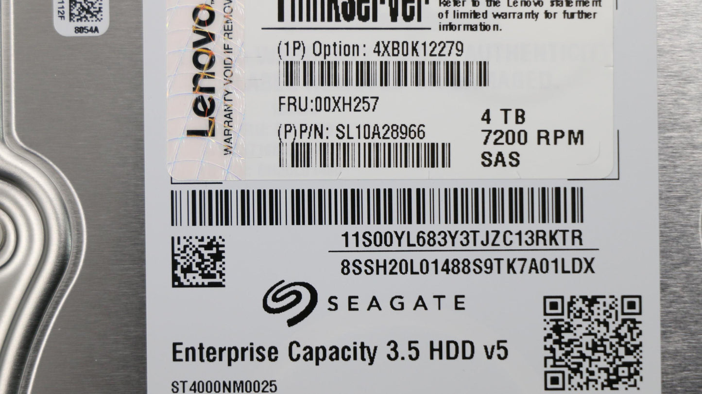 Lenovo Hdd Asm Hs 4Tb Sas 7200 12G 3. - 00XH257
