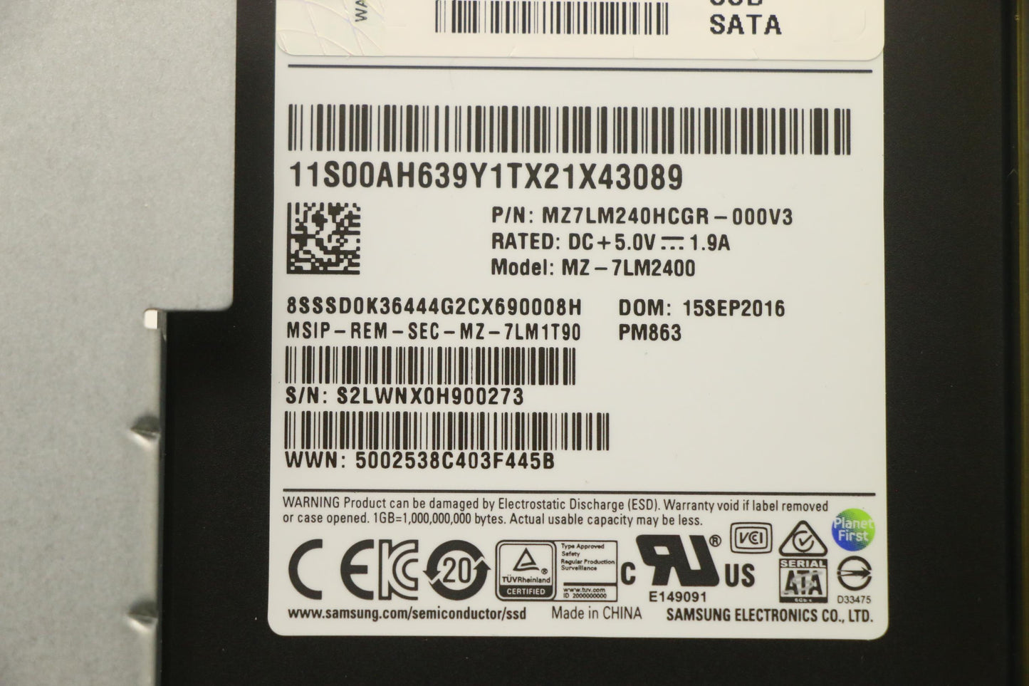 Lenovo Ssd Asm Hs 240Gb 6Gb Sata 2.5- - 00XH263