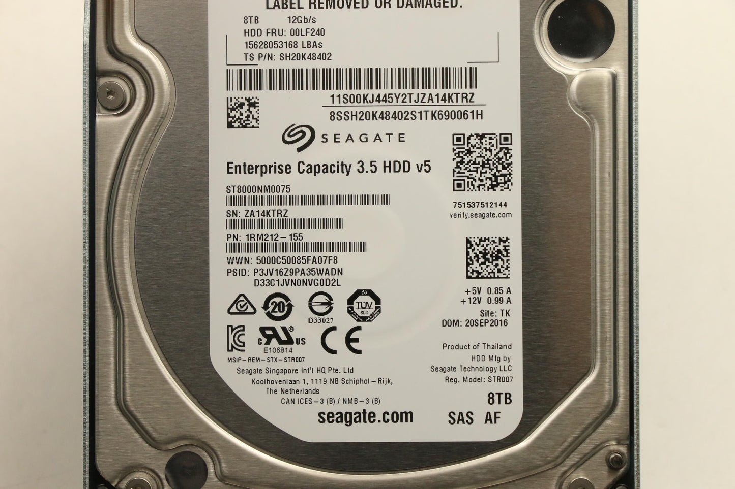 Lenovo Hs8Tbsas512E7.2K12G3.5Hdd - 00XH266