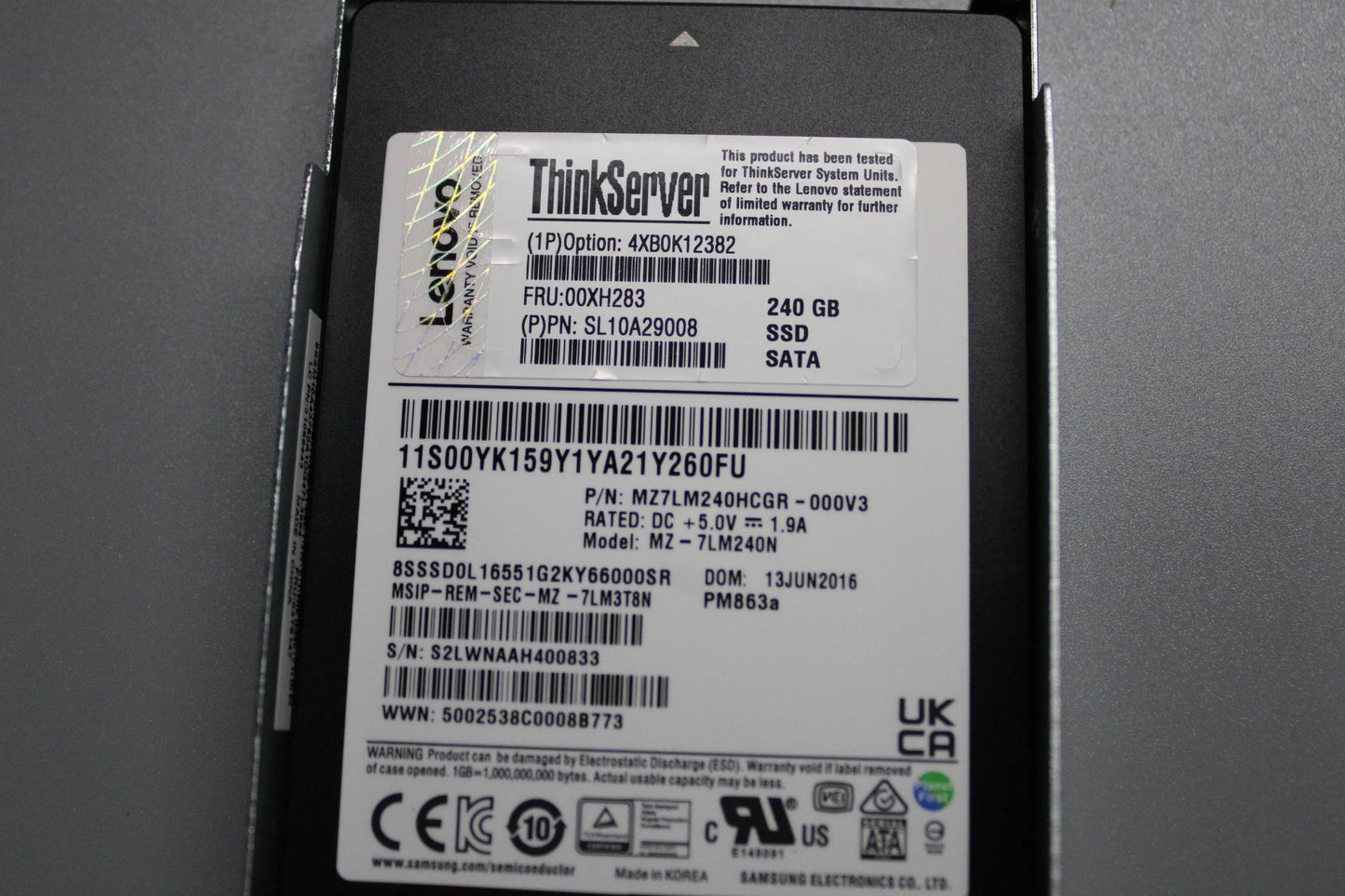 Lenovo Ssd Asm Nhs 240Gb 6Gb Sata 2.5 - 00XH283