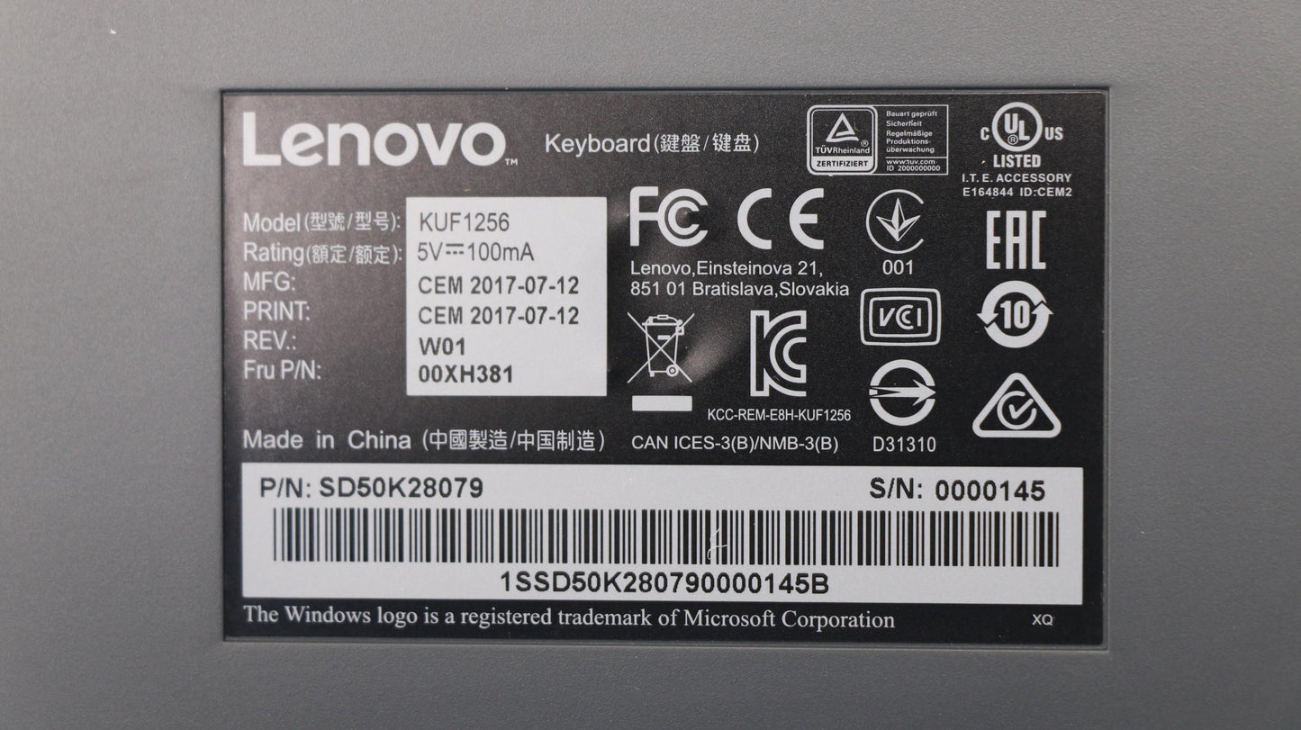 Lenovo Kb Keyboards External - 00XH381